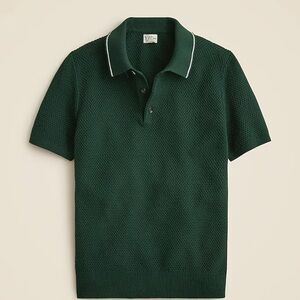 J. Crew Cotton Seed Stitch Polo sz Large NWT